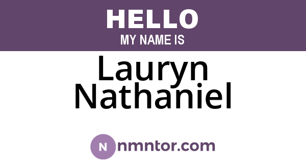Lauryn Nathaniel