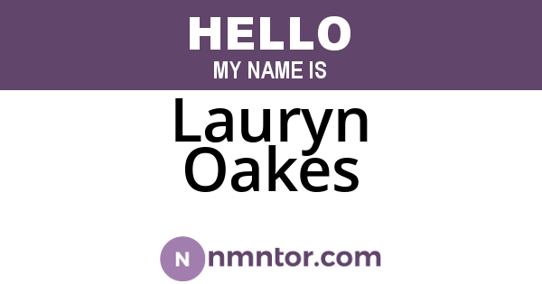 Lauryn Oakes