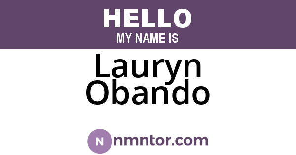 Lauryn Obando