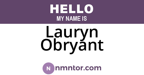 Lauryn Obryant