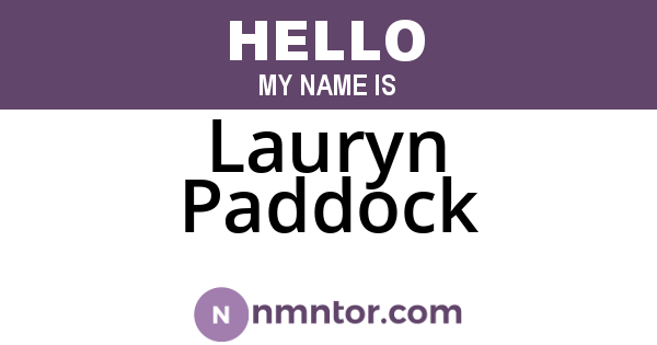 Lauryn Paddock