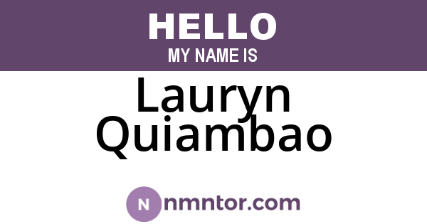 Lauryn Quiambao