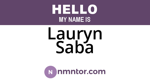 Lauryn Saba
