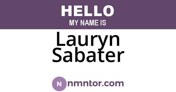 Lauryn Sabater