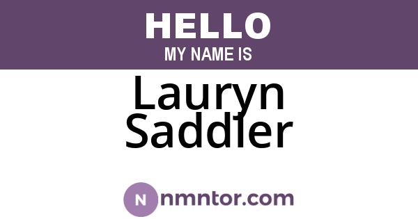 Lauryn Saddler