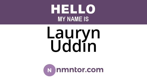 Lauryn Uddin