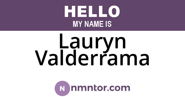 Lauryn Valderrama