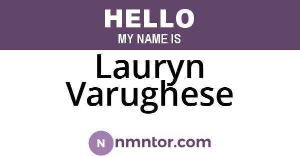 Lauryn Varughese