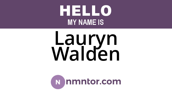 Lauryn Walden