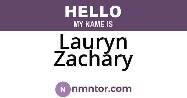 Lauryn Zachary