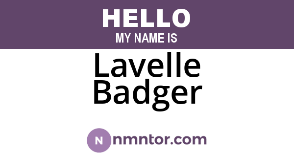 Lavelle Badger