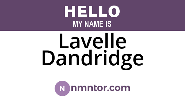 Lavelle Dandridge