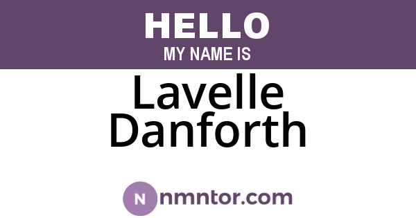 Lavelle Danforth