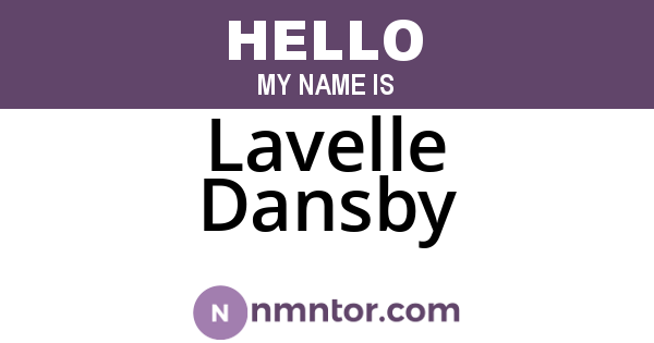 Lavelle Dansby