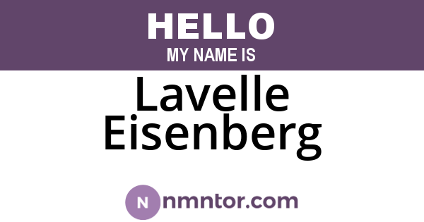 Lavelle Eisenberg