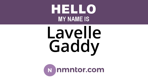 Lavelle Gaddy