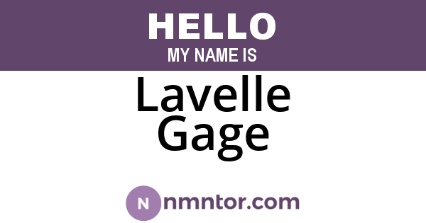 Lavelle Gage