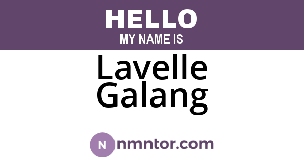 Lavelle Galang