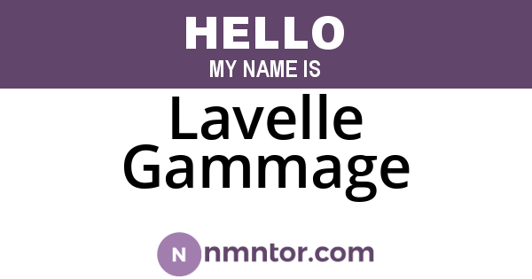 Lavelle Gammage
