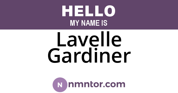 Lavelle Gardiner