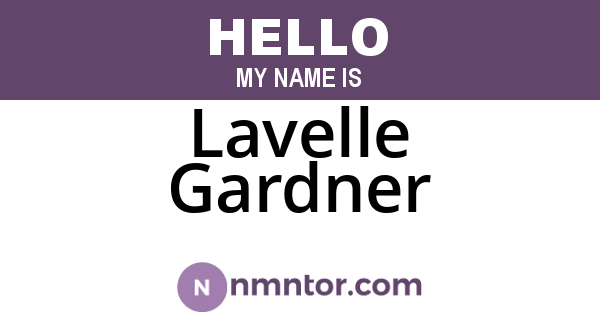 Lavelle Gardner
