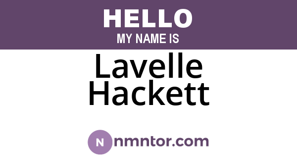 Lavelle Hackett
