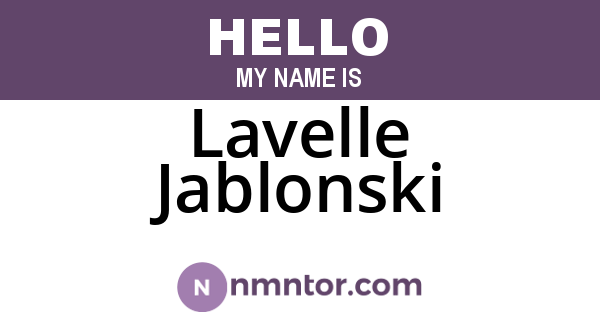 Lavelle Jablonski