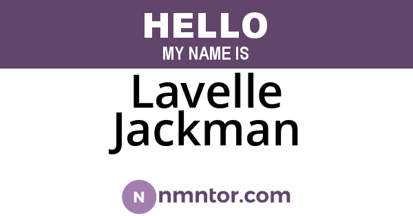 Lavelle Jackman