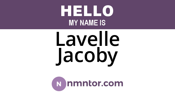 Lavelle Jacoby