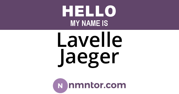 Lavelle Jaeger