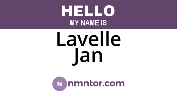 Lavelle Jan