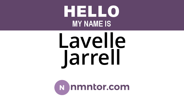 Lavelle Jarrell