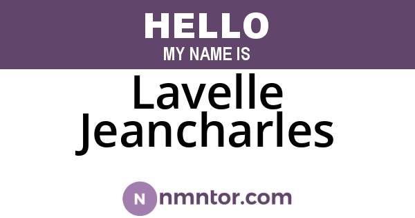 Lavelle Jeancharles