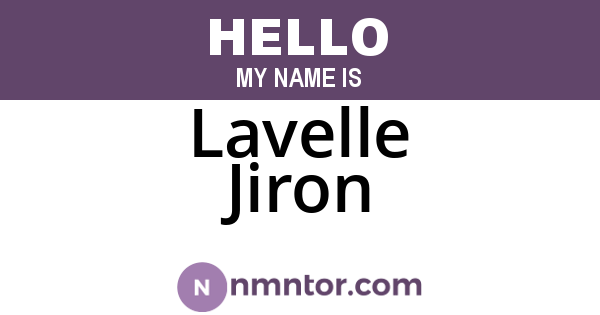 Lavelle Jiron