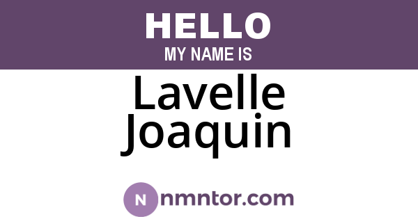 Lavelle Joaquin