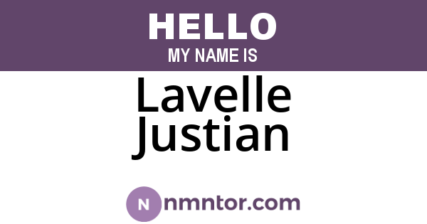 Lavelle Justian
