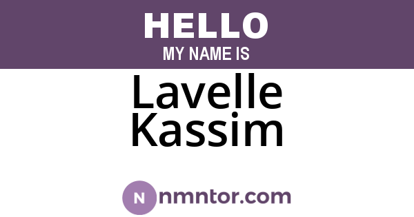 Lavelle Kassim