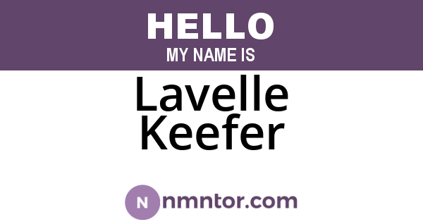 Lavelle Keefer