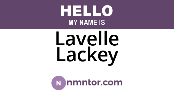 Lavelle Lackey