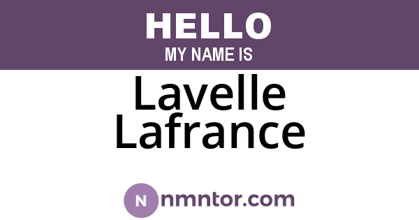 Lavelle Lafrance