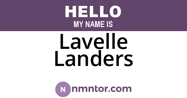 Lavelle Landers