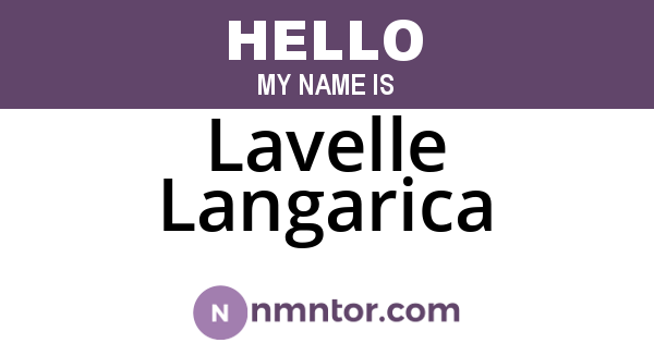 Lavelle Langarica
