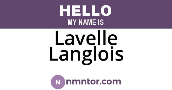 Lavelle Langlois