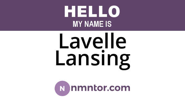 Lavelle Lansing