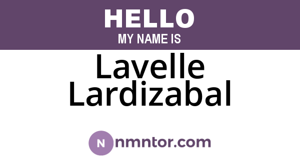 Lavelle Lardizabal