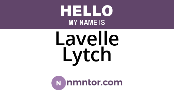 Lavelle Lytch