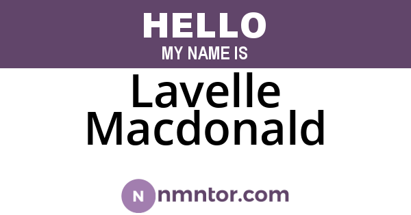 Lavelle Macdonald