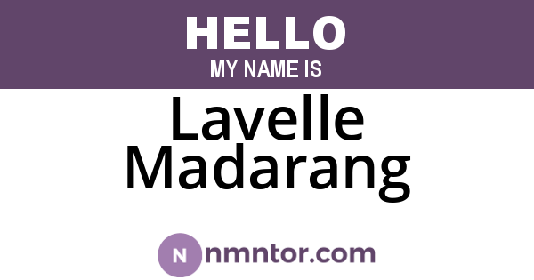 Lavelle Madarang