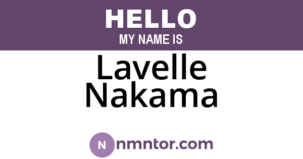 Lavelle Nakama