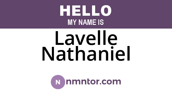 Lavelle Nathaniel
